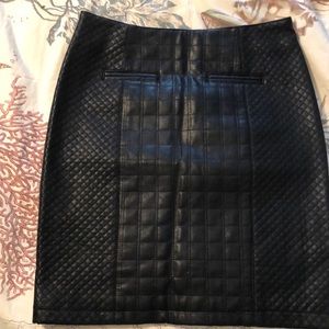 Faux Leather skirt with patchwork design